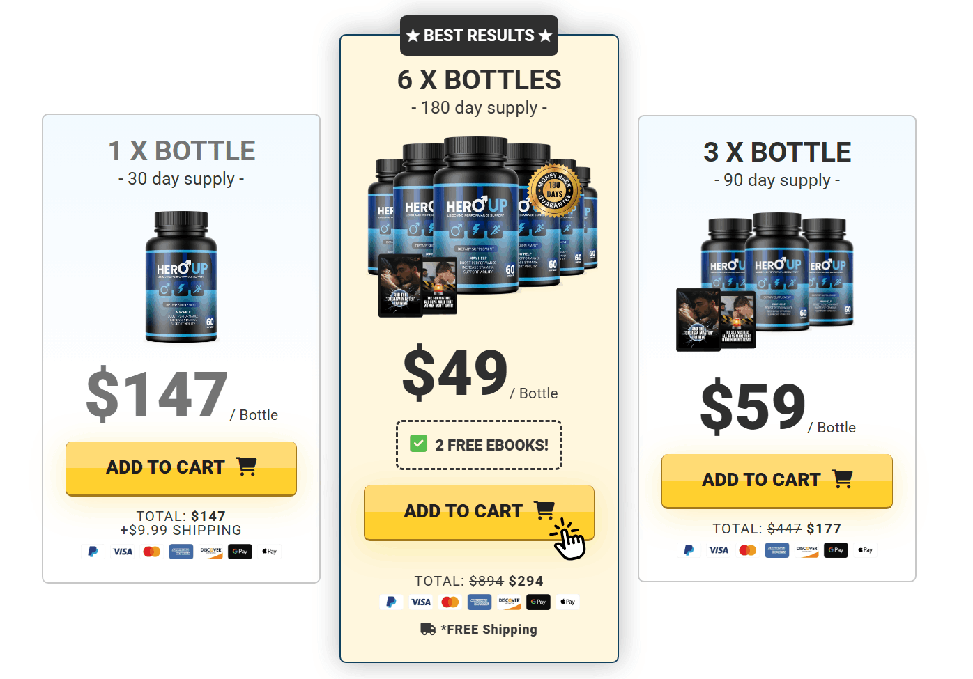 Hero Up Pricing Image